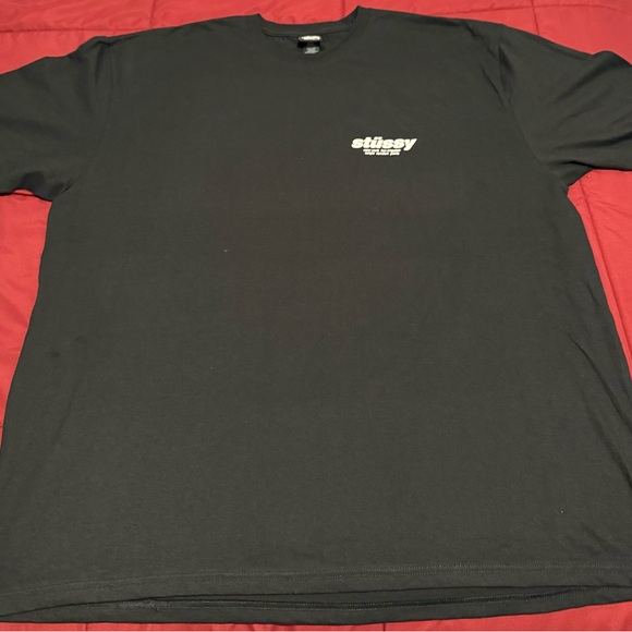 Stussy Black Tee with White Logo - Picture 5 of 5
